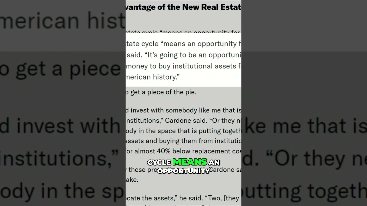 Grant Cardone Reveals Real Estate Investment Secrets