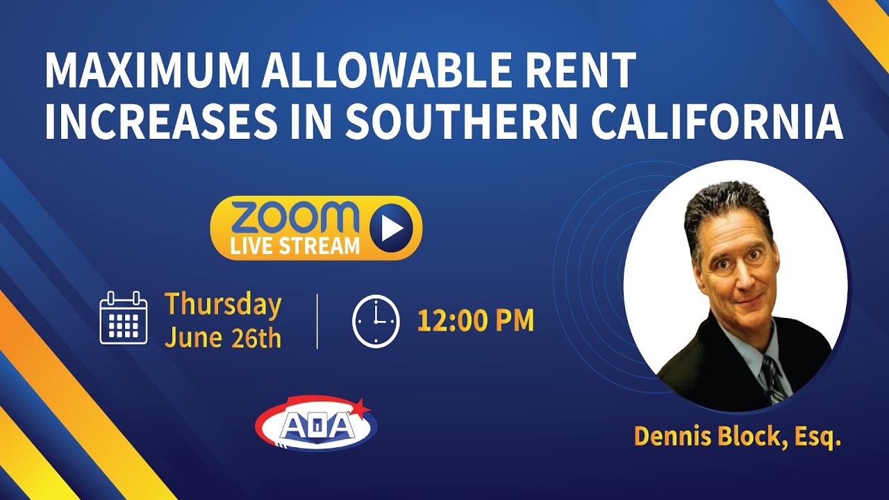 Maximum Allowable Rent Increase in Southern California