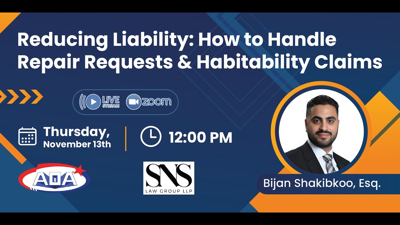 Reducing Liability: How to Handle Repair Requests & Habitability Claims